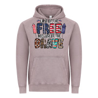 Vintage Zinc land of the beacause of the brave Vintage Hoodie - CowhideDigitalArt