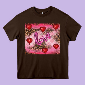 Valentines Day Love Heavy Core Tee Designed By Ranaportraitstore