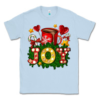 Dusty Blue christmas joy coffee and candies Classic Tee - AdoDesignShop