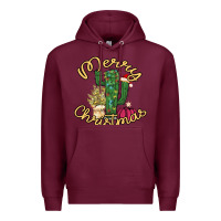Burgundy Cactus Christmas Premium Hoodie - Bettercallsaul
