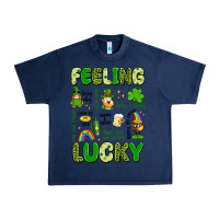 Navy feeling lucky Urban Heavy Tee - Artiststas