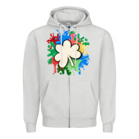 Dove Grey st patricks day shamrock autism Zipper Hoodie - MaliasSmallBusiness