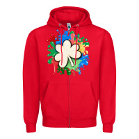 Red st patricks day shamrock autism Zipper Hoodie - MaliasSmallBusiness