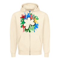 Sandshell st patricks day shamrock autism Zipper Hoodie - MaliasSmallBusiness