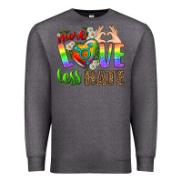 Charcoal Heather More Love Less Hate LGBTQ Premium Sweatshirt - BundleAndBundleShop
