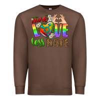 Chestnut More Love Less Hate LGBTQ Premium Sweatshirt - BundleAndBundleShop