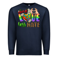 Navy More Love Less Hate LGBTQ Premium Sweatshirt - BundleAndBundleShop