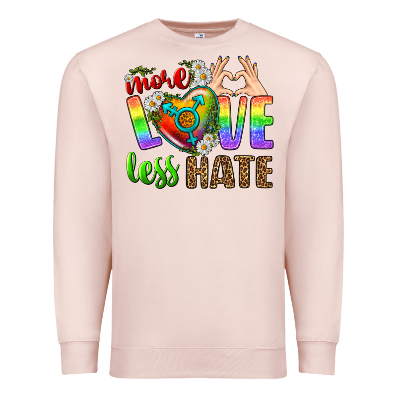 More Love Less Hate Lgbtq Premium Sweatshirt by BundleAndBundleShop | Teevron