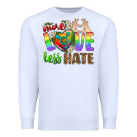 White More Love Less Hate LGBTQ Premium Sweatshirt - BundleAndBundleShop