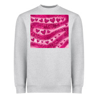 Heather Grey pink glitter heart Heavyweight Sweatshirt - JahusDesignShop