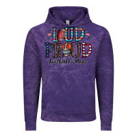 Cloud Purple loud proud football mom Vintage Hoodie - CowhideDigitalArt