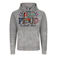 Cloud Rock loud proud football mom Vintage Hoodie - CowhideDigitalArt