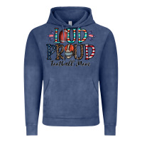 Vintage Denim loud proud football mom Vintage Hoodie - CowhideDigitalArt