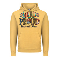 Vintage Mustard loud proud football mom Vintage Hoodie - CowhideDigitalArt