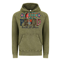 Vintage Olive loud proud football mom Vintage Hoodie - CowhideDigitalArt