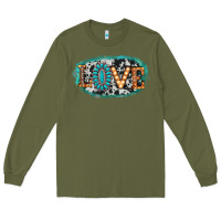Army Green love western Long Sleeve Tee - AdoDesignShop