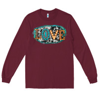Burgundy love western Long Sleeve Tee - AdoDesignShop