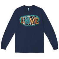Navy love western Long Sleeve Tee - AdoDesignShop
