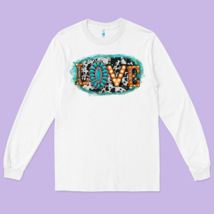 Love Western Long Sleeve Tee Designed By Adodesignshop