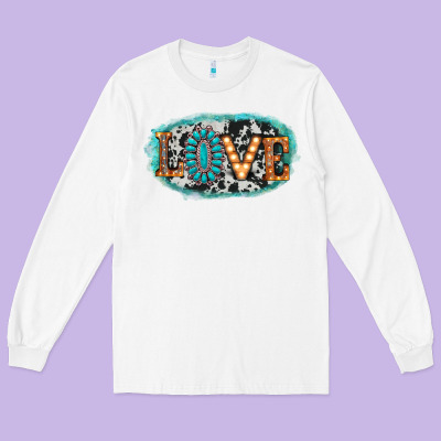 Love Western Long Sleeve Tee Designed By Adodesignshop