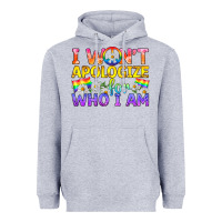 Heather Grey LGBTQ I Won't Apologize For Who I Am Heavyweight Hoodie - BundleAndBundleShop