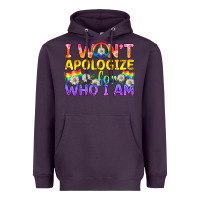 Plum LGBTQ I Won't Apologize For Who I Am Heavyweight Hoodie - BundleAndBundleShop