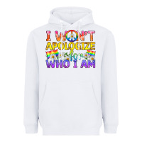 White LGBTQ I Won't Apologize For Who I Am Heavyweight Hoodie - BundleAndBundleShop