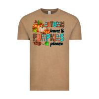 Vintage Coffee autumn leaves pumpkin please Vintage Tee - AdoDesignShop