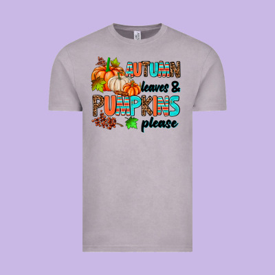 Autumn Leaves Pumpkin Please Vintage Tee Designed By Adodesignshop