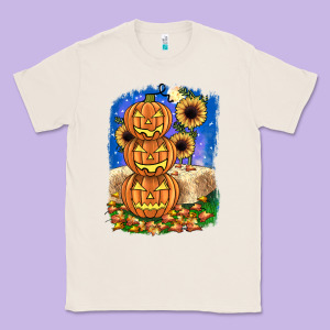 Pumpkin Sunflower Classic Tee Designed By Jahusdesignshop