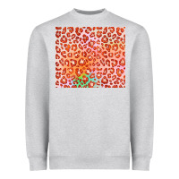 Heather Grey orange leopard glitter Heavyweight Sweatshirt - JahusDesignShop