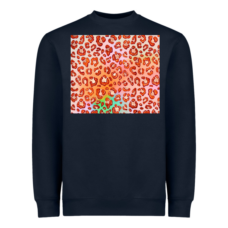 Orange Leopard Glitter Heavyweight Sweatshirt by JahusDesignShop | Teevron