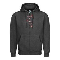 Charcoal Heather faith cross Zipper Hoodie - MaliasSmallBusiness