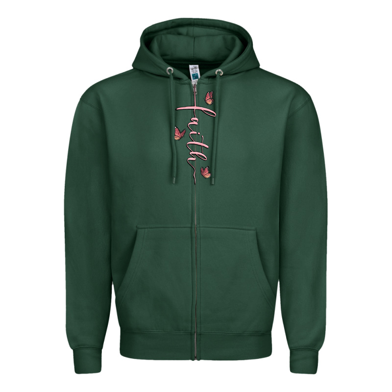 Faith Cross Zipper Hoodie by MaliasSmallBusiness | Teevron