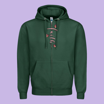 Faith Cross Zipper Hoodie Designed By Maliassmallbusiness