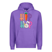 Purple hip hop easter girls toddlers kids leopard bunny Premium Hoodie - Bettercallsaul