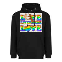 Black Western LGBTQ+ Love Lives Here Tumbler Heavyweight Hoodie - BundleAndBundleShop