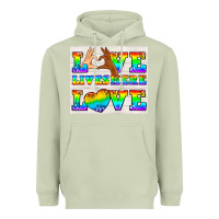 Matcha Western LGBTQ+ Love Lives Here Tumbler Heavyweight Hoodie - BundleAndBundleShop