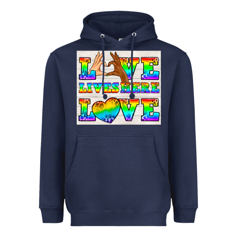 Western Lgbtq+ Love Lives Here Tumbler Heavyweight Hoodie by BundleAndBundleShop | Teevron