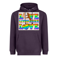 Plum Western LGBTQ+ Love Lives Here Tumbler Heavyweight Hoodie - BundleAndBundleShop