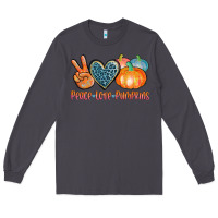 Smoke peace love pumpkins Long Sleeve Tee - AdoDesignShop