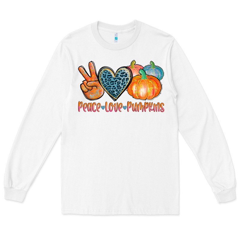 Peace Love Pumpkins Long Sleeve Tee by AdoDesignShop | Teevron
