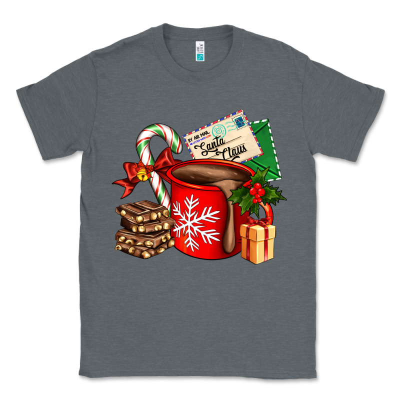 Christmas Hot Chocolate Cup With Gift And Letters Classic Tee by AdoDesignShop | Teevron