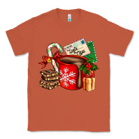 Copper Christmas hot chocolate cup with gift and letters Classic Tee - AdoDesignShop