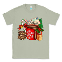 Matcha Christmas hot chocolate cup with gift and letters Classic Tee - AdoDesignShop