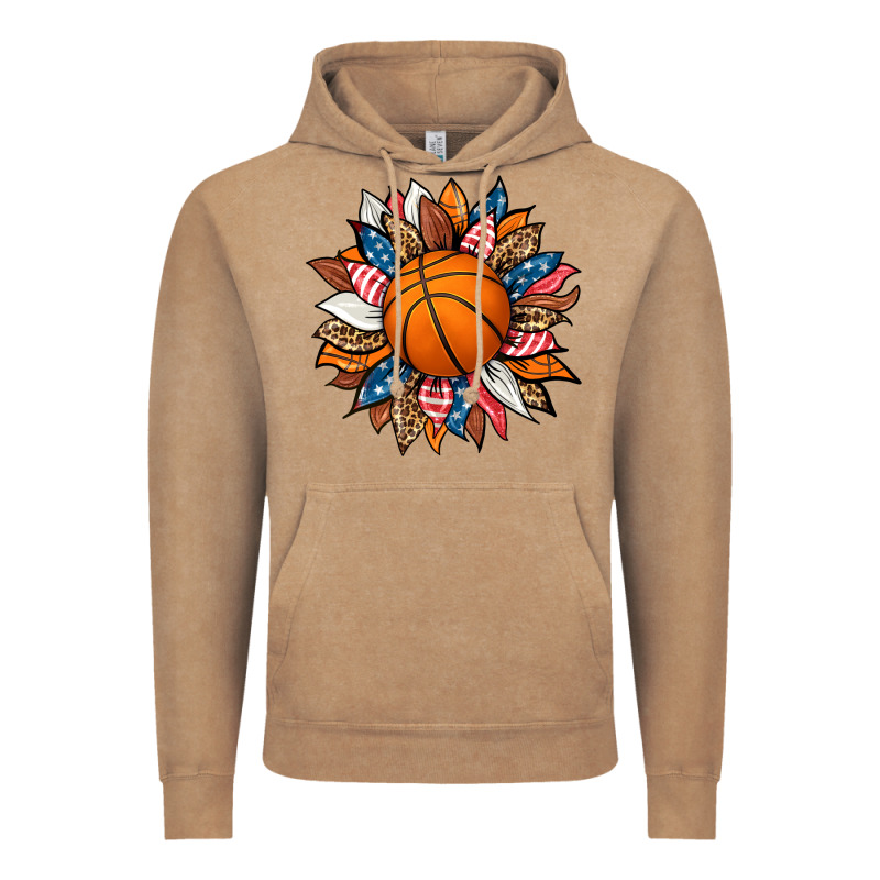 Basketball Sunflower Vintage Hoodie by HRA Design Shop | Teevron