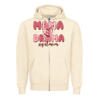 Sandshell mama of drama girl mom Zipper Hoodie - MaliasSmallBusiness