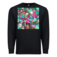 Black Hairdresser Gnomes With Hearts And Pearls With Leopard Premium Sweatshirt - BundleAndBundleShop