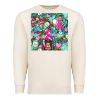 Sandshell Hairdresser Gnomes With Hearts And Pearls With Leopard Premium Sweatshirt - BundleAndBundleShop
