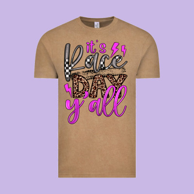 It's Race Day Y'all Vintage Tee Designed By Jahusdesignshop